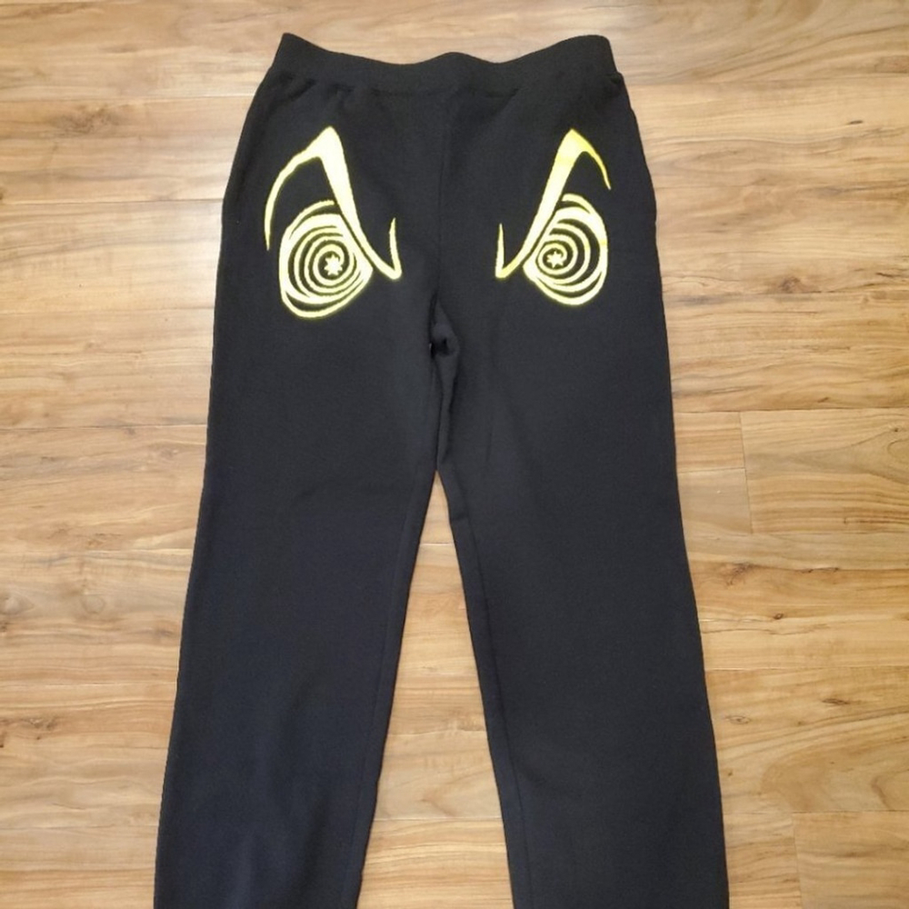 NWOT Disney Villains x Heidi Klum Cruella Swirl Eyes Jogging Pants S - Picture 4 of 9